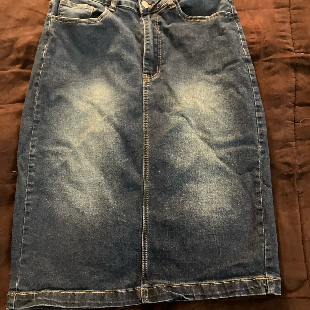 SHEIN Curve OXL Denim Skirt